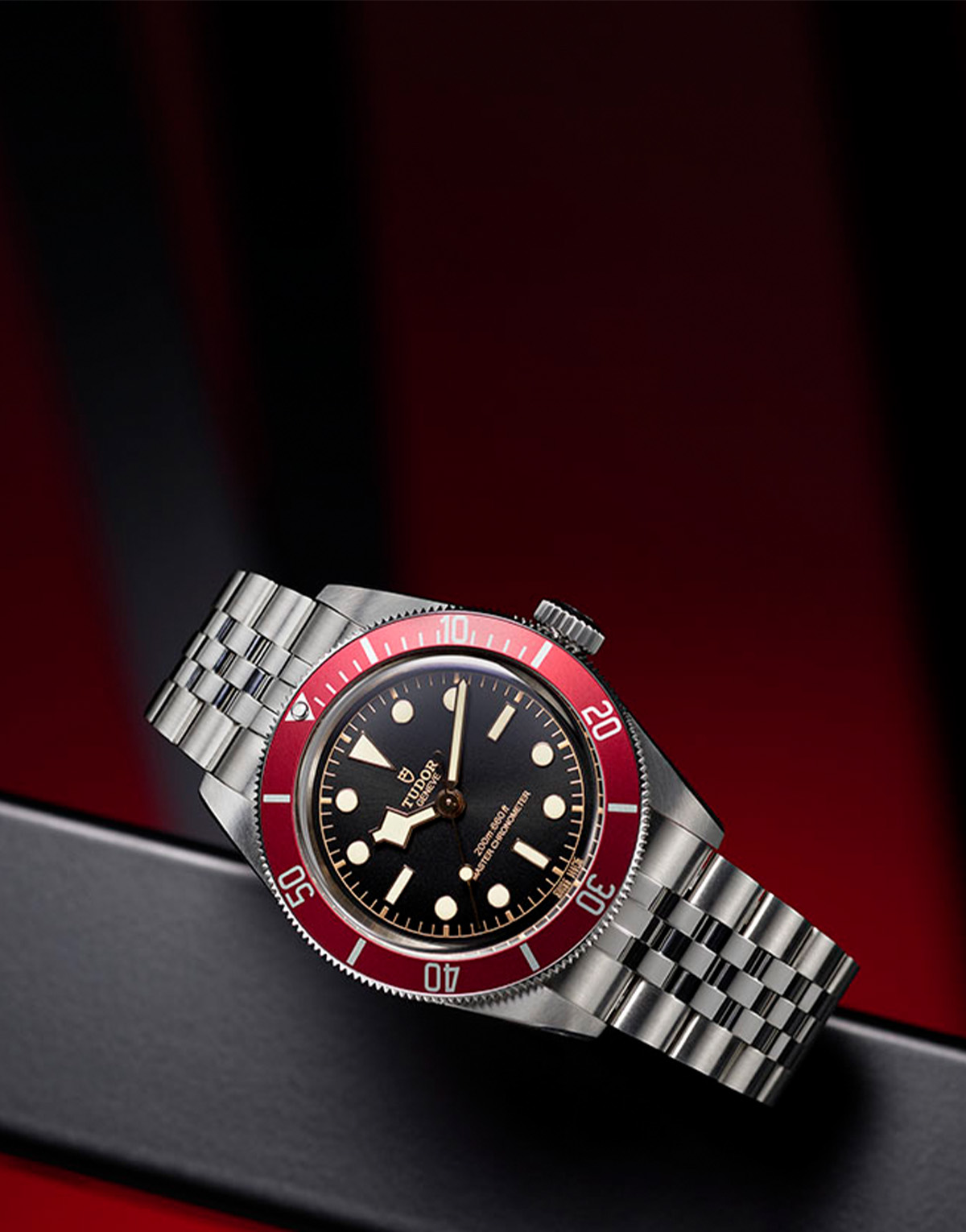 Tudor Black Bay Collection watch resting on a cloth
